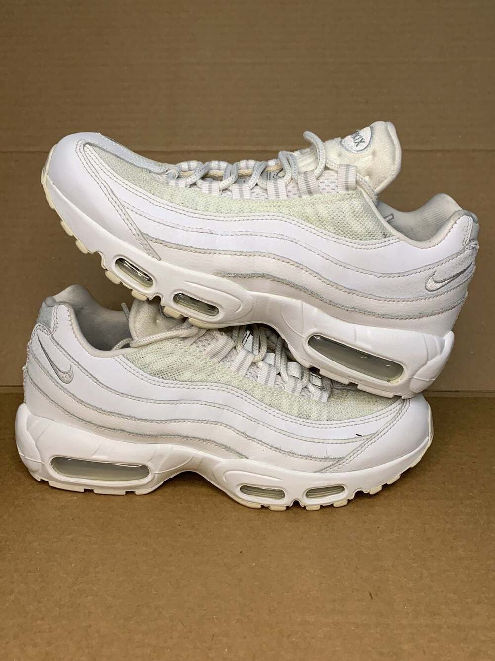 Nike Air Max 95 Essential White Silver, Men's Size 7.5